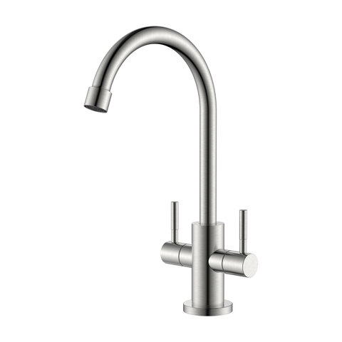 Robinet de cuisine en nickel brossé Robinet de cuisine à deux poignées