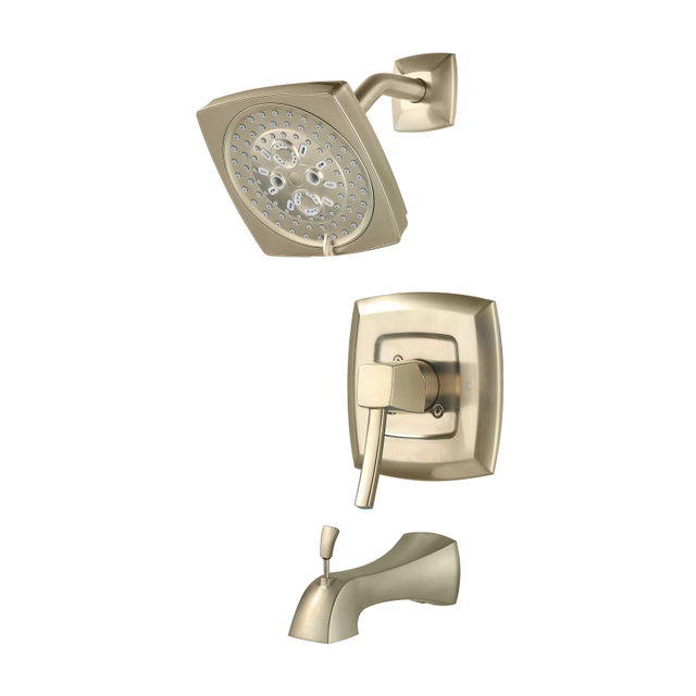 Ensemble de robinet de douche de bain mitigeur dissimulé robinet de douche en or