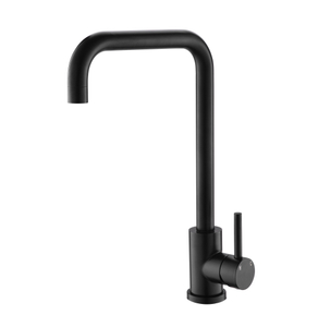 Robinet de cuisine élégant en acier inoxydable 304 de couleur noire mate