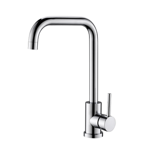 Robinet de cuisine élégant en acier inoxydable 304 couleur chrome