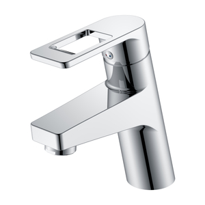 Robinet de salle de bain à poignée unique Robinet de salle de bain chromé 