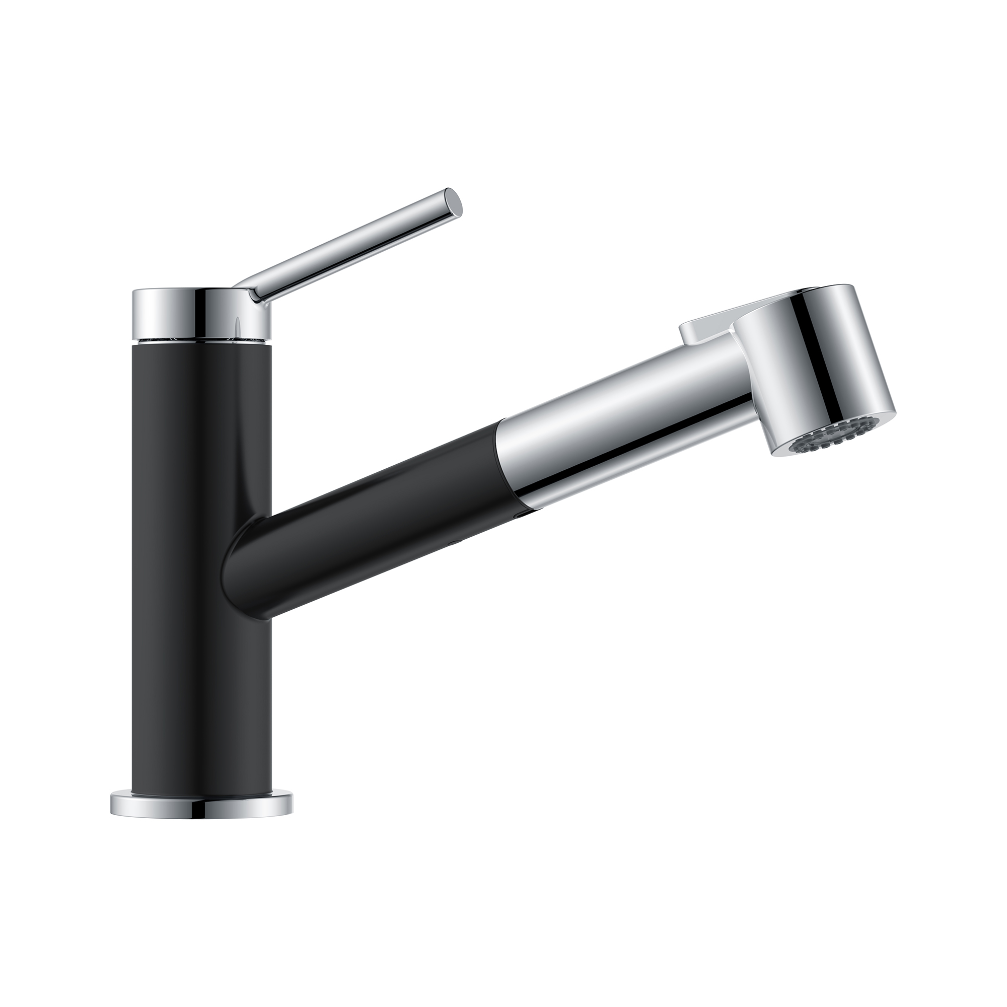 Robinet de cuisine noir élégant monotrou Chrome Hot Sale