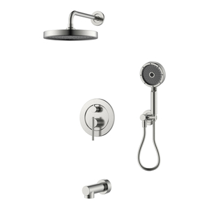 Robinet de baignoire avec douchette Robinet de douche en nickel brossé