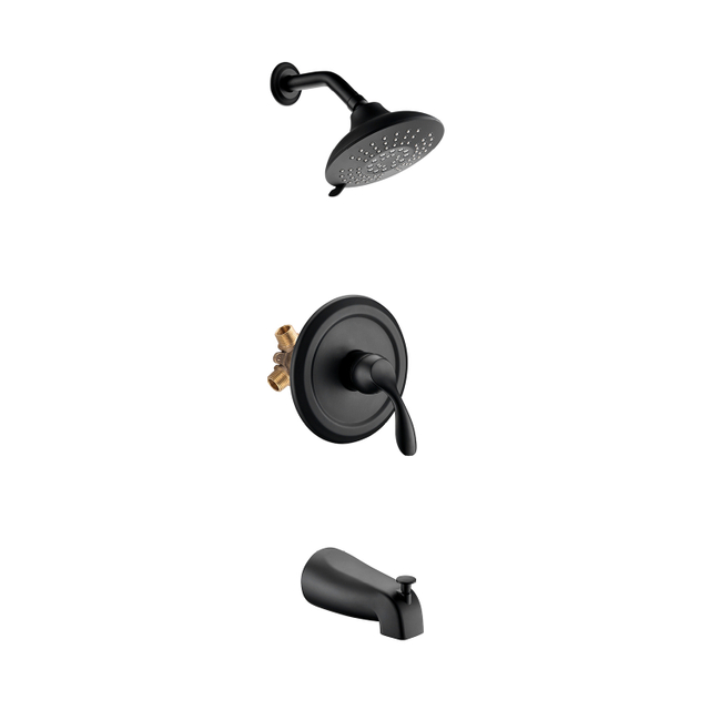 Robinet de douche de bain Mitigeur dissimulé Robinet de douche noir