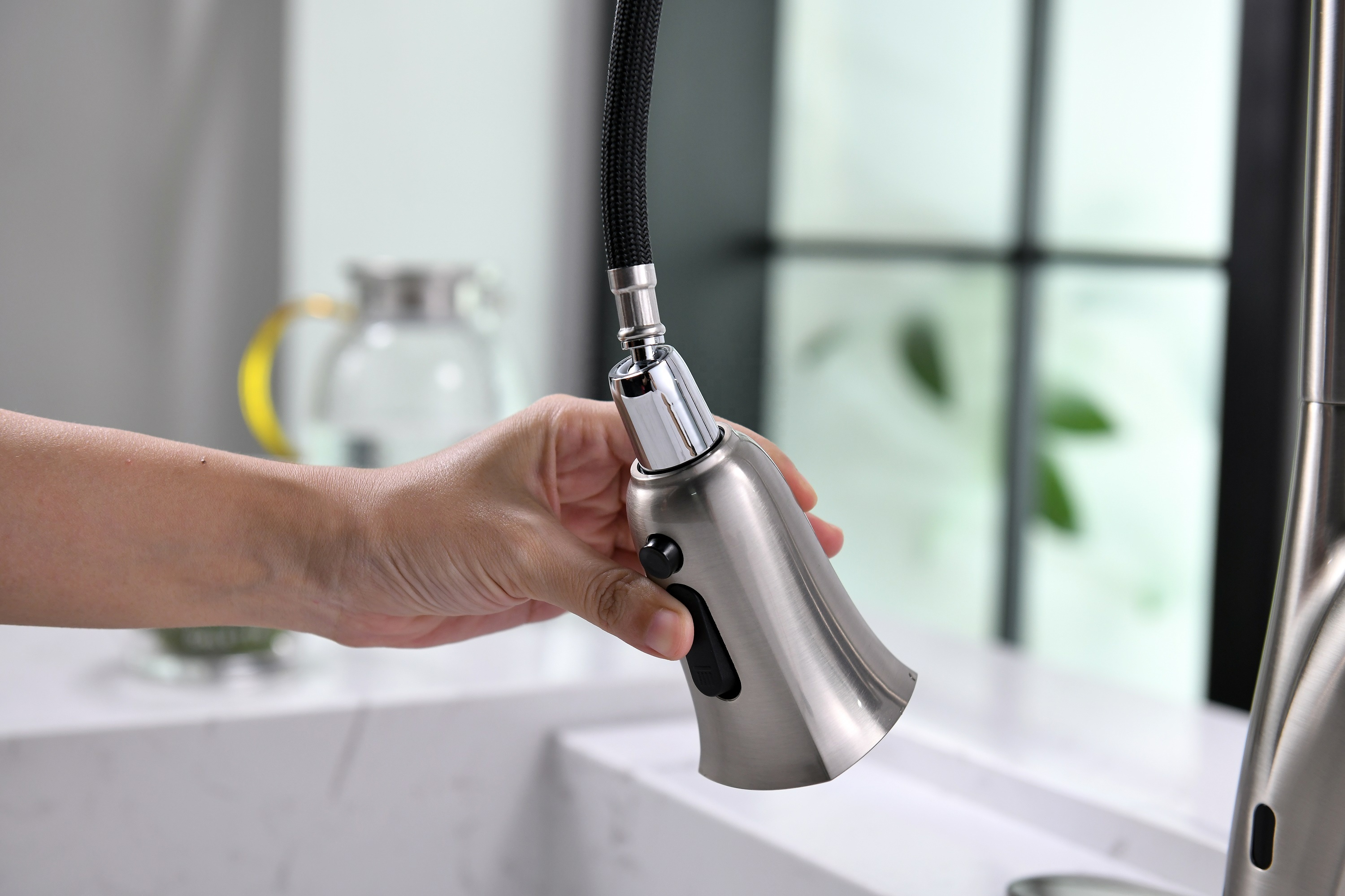 Capteur de robinet de cuisine extractible capteur de robinet automatique d'économie d'eau de robinet de cuisine