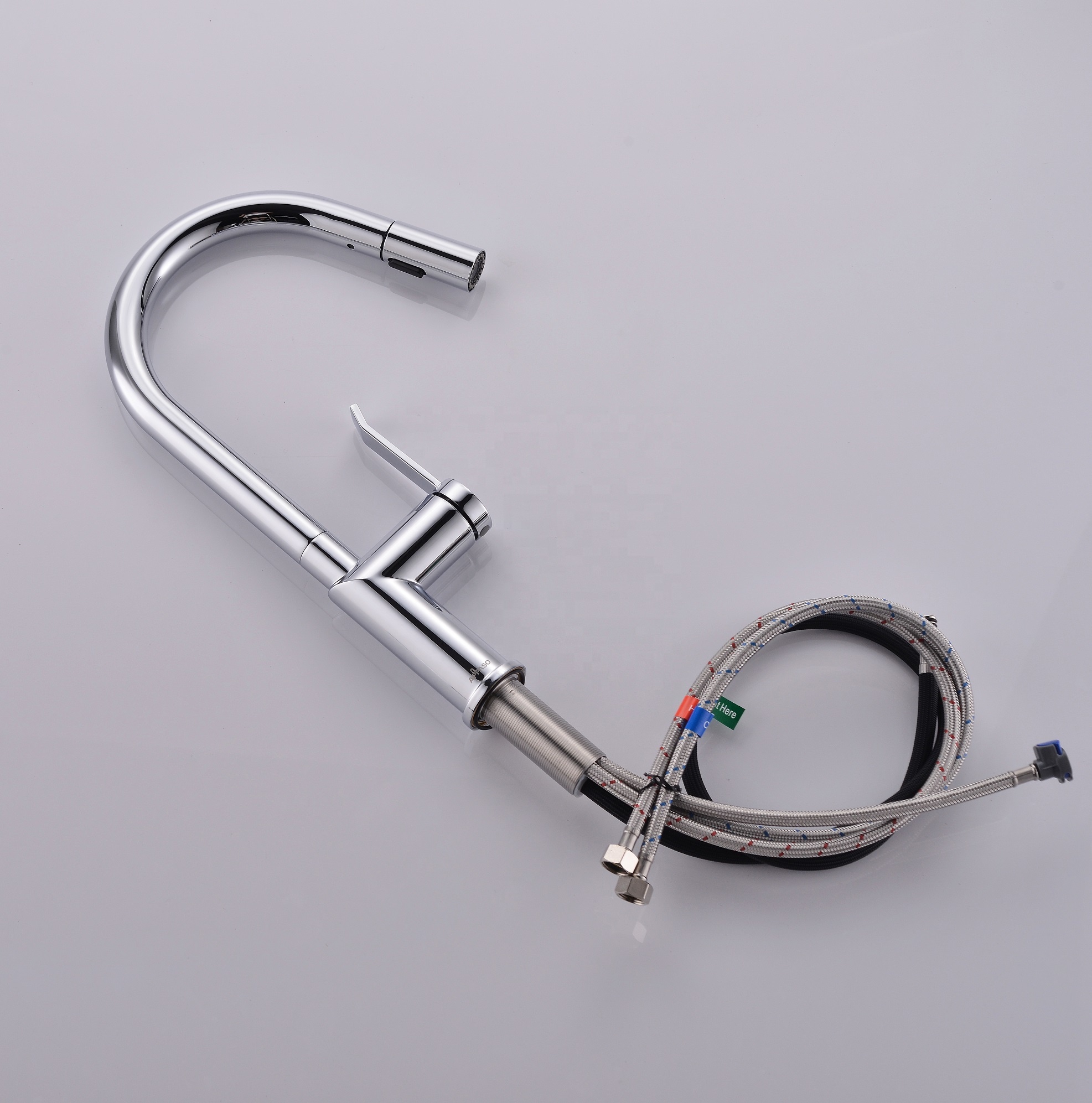 Mélangeur de cuisine APS204-CP Factory Produce Hot Sale Swivel 360 Chrome Pull Down Kitchen Faucet