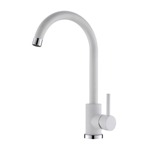 Robinet de cuisine à une poignée Robinets de cuisine modernes blanc mat