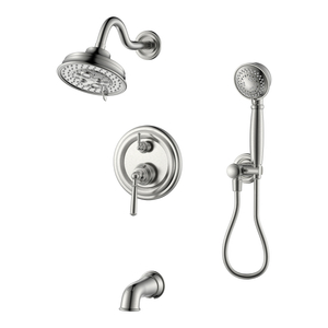Robinets de bain-douche avec douchette Robinet de douche en nickel brossé