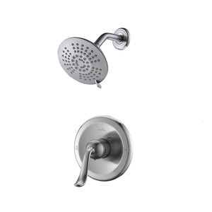 Robinet de douche à une poignée en nickel brossé de style classique américain