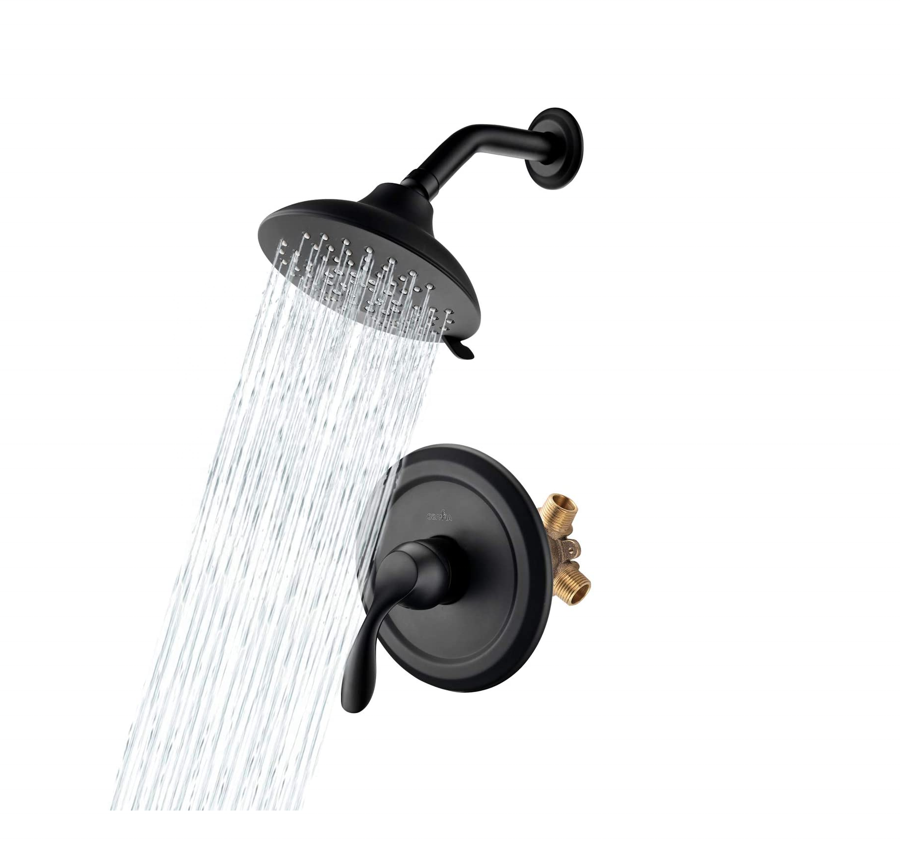 Ensemble de robinet de douche noir Robinet de douche intégré Mélangeur de robinet de baignoire Ensembles de bain et de douche