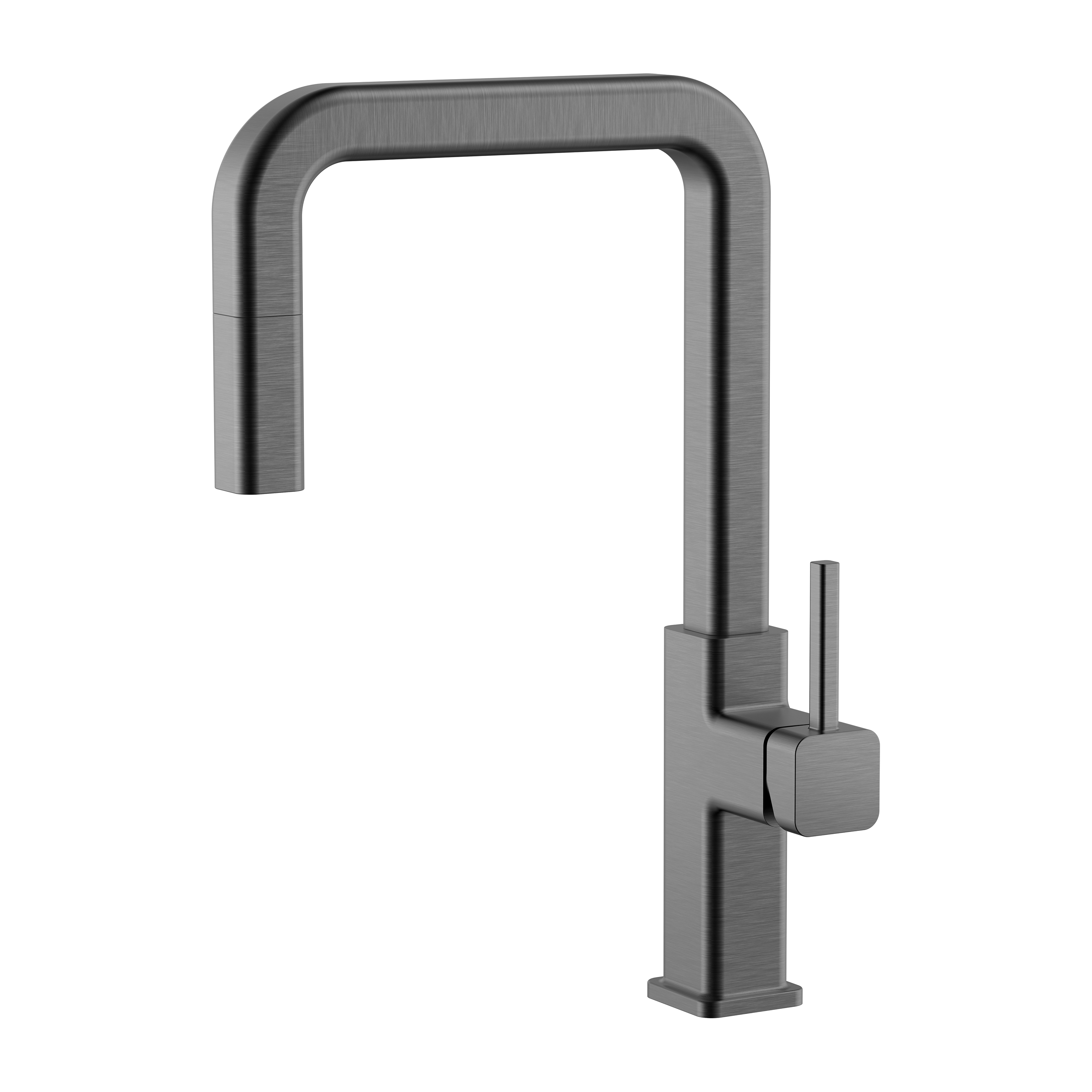 Robinets de cuisine en acier inoxydable noir dernier robinet de cuisine carré retirer le robinet de cuisine moderne